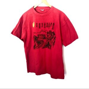 Vintage Great Wall of China red T-shirt
